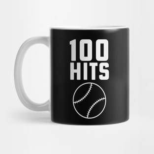 100 Hits Softball Baseball Coach High School Softball Mom Mug